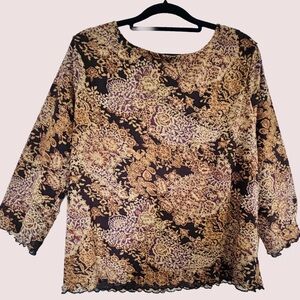 Floral Patterned Women's Top